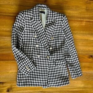 ZARA houndstooth blazer size Small